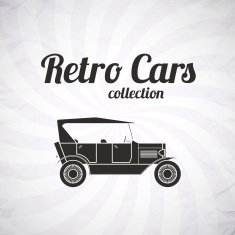 Retro cabriolet car vintage collection N5