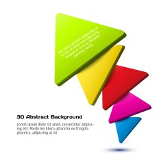 Colorful 3D triangle background N2