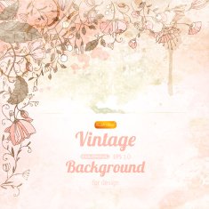 Cute Abstract Background with Floral Ornaments N3