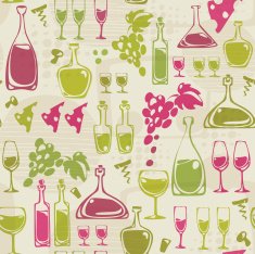 Vector seamless pattern in grocery theme