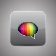 Vector messager chat application icon