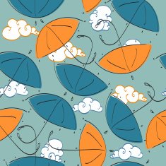 Seamless texture with umbrellas N2
