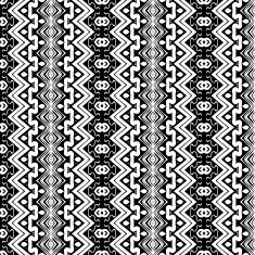 seamless black and white pattern in ethnic style N3