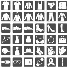 Vector Set of Wear Icons N16