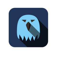 eagle bear face flat icon design Animal icons series