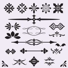 Set of Calligraphic and Decorative Design Elements