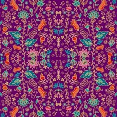 Seamless floral vector pattern in turkish style N9