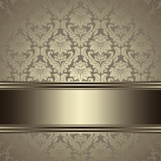 Vintage background Ornate floral seamless pattern with gold