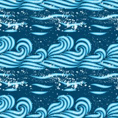 grunge seamless background with waves