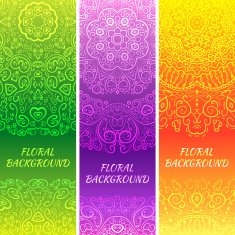 Tribal ethnic vintage banners N3