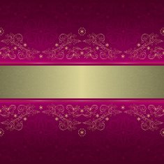 Ornate floral seamless pattern on pink Vector background