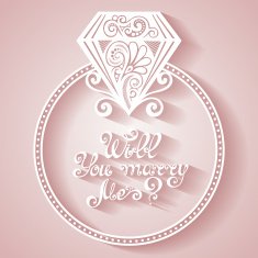 Vector Wedding Ring with Diamond N3