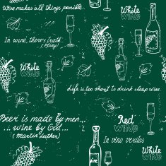 Seamless wine pattern chalkboard
