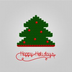 Happy Holiday knitting banner