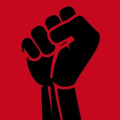 Revolution Clenched fist held in protest vector illustration N2