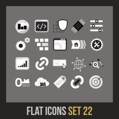 Flat icons set 22