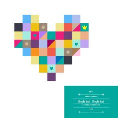Multicolored heart