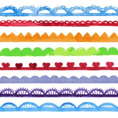 Collection of watercolor vector brushes N4