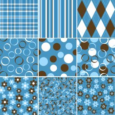 Seamless patterns-teal group
