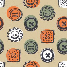 seamless pattern with buttons N2