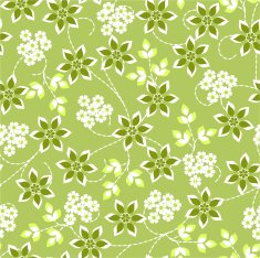 Funky green flowers