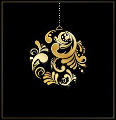 Golden christmas ball N2