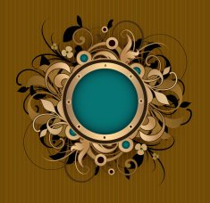 Frame is decorated design elements N6