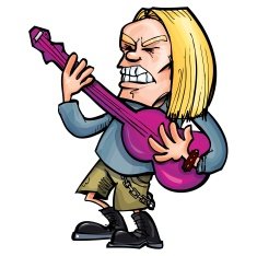 Rock and roll guitar player