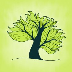 Green tree with branches and leaves N4