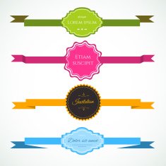 Ribbon's colorful set