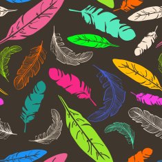 Seamless pattern of bird feathers N12