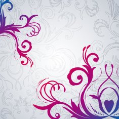 Abstract vector floral background with east flowers N3