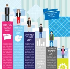 Pixel people on graph design
