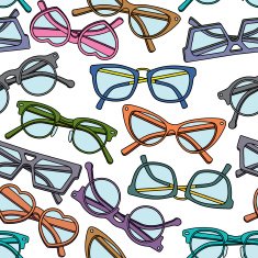Seamless pattern with glasses N16