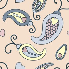Pastel Colored paisley pattern