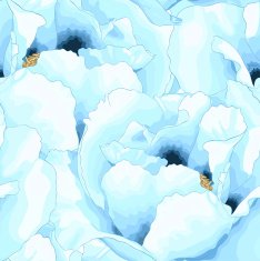 Beautiful seamless background with blue flowers N6