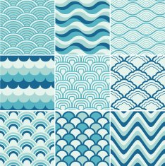 seamless retro wave pattern