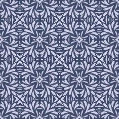 Seamless circle vintage flower pattern background N18