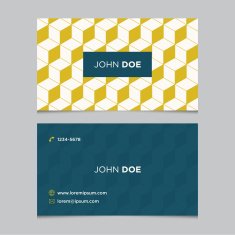 Business card template with background pattern 09