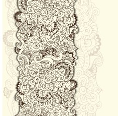 Abstract floral retro background pattern in vector N5