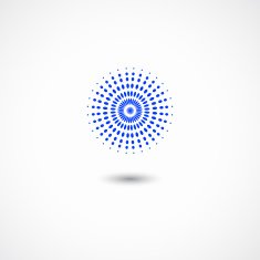 abstract blue circle polka dots pattern for design