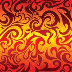 Seamless pattern with flames