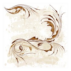 calligraphy flowers ornament on beige grunge background N2