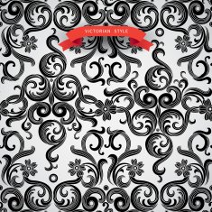 Vector seamless pattern in Victorian style N4