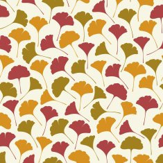 Seamless retro texture with leaves Template for design fabric covers package