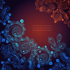 Vector floral decorative background N35