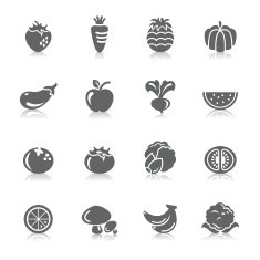 Fruit and Vegetables Icons N8