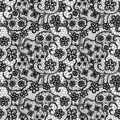 Lace seamless pattern with flowers N233