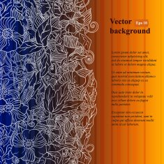 Geometric floral retro background with place for your text N2