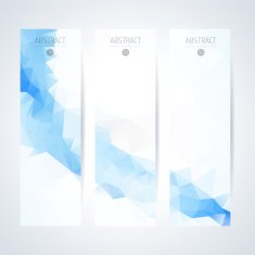 Abstract mosaic vertical banners set N48